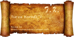 Turza Kornél névjegykártya