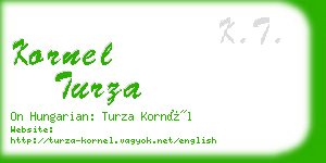 kornel turza business card